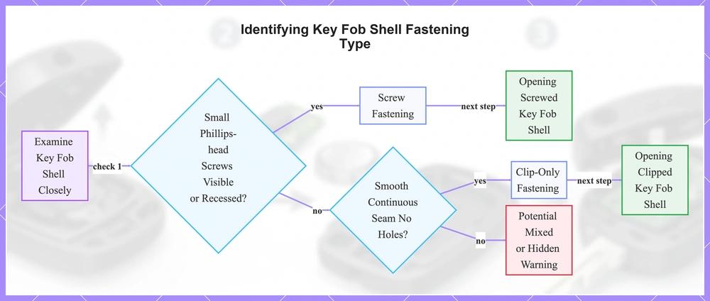 Identifying Key Fob Shell Fastening Type