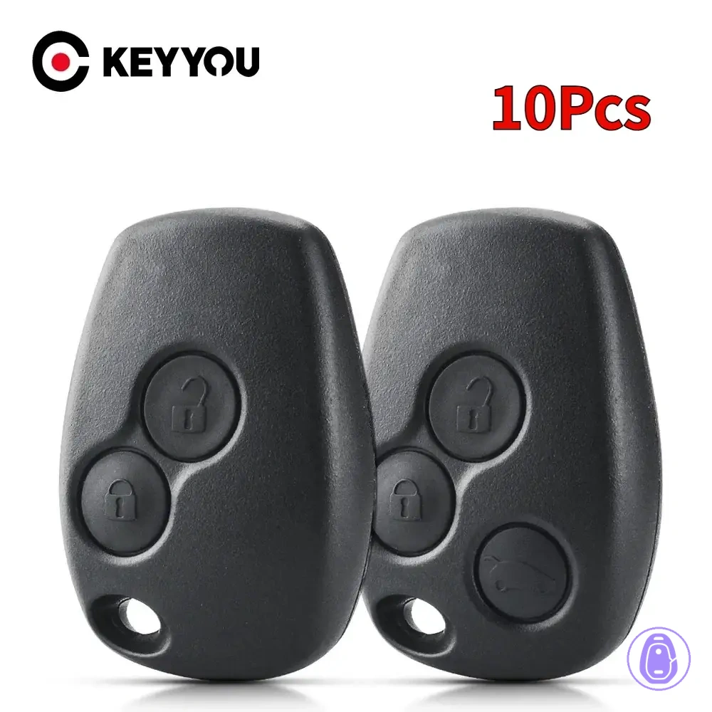 10 uds carcasa de mando 2-3 botones sin hoja para Renault Espace Laguna Duster Logan Dacia Sandero Clio Kangoo Nissan