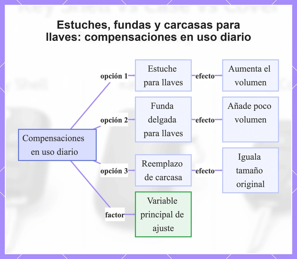 Estuches, fundas y carcasas para llaves: compensaciones en uso diario