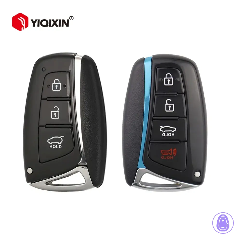 Coque de clé pour Hyundai Genesis Santa Fe 2012-2018 Equus Azera, télécommande, lame non taillée