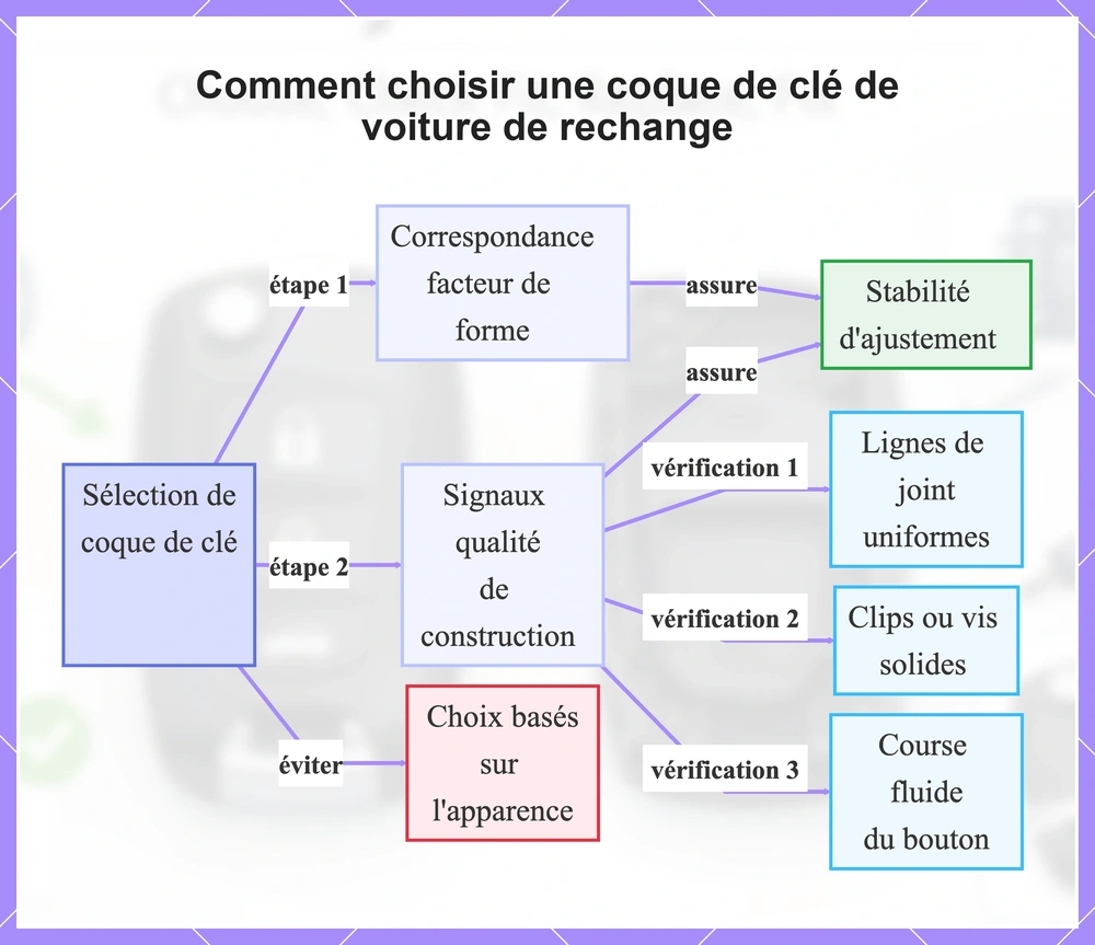 Comment choisir une coque de clé de voiture de rechange